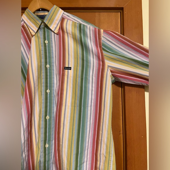 Vintage Faconnable Colorful Striped Button-Down - Picture 14 of 15